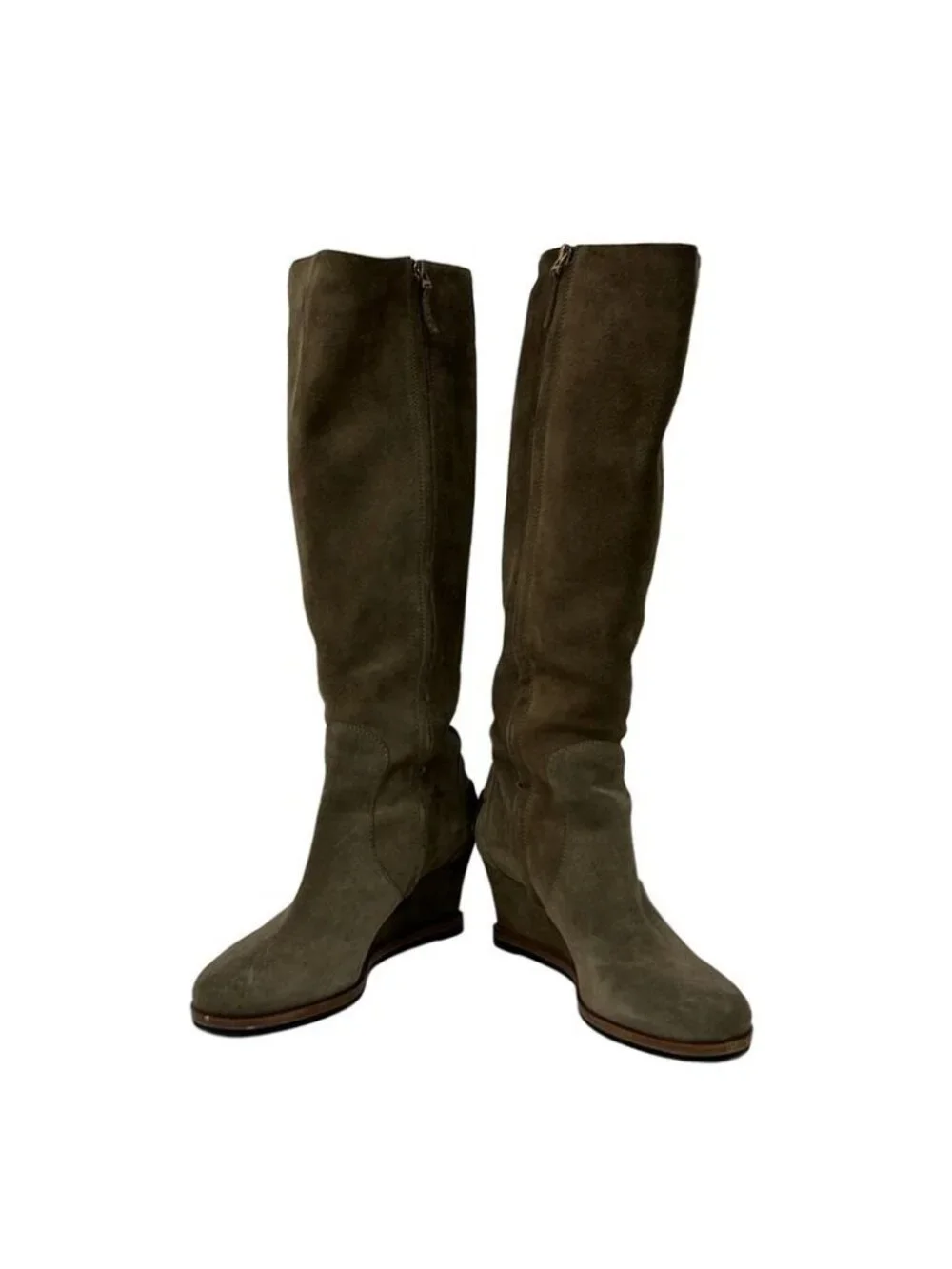 Fendi Long Boots 36 Gray Beige Grey-beige - Picture 2 of 8